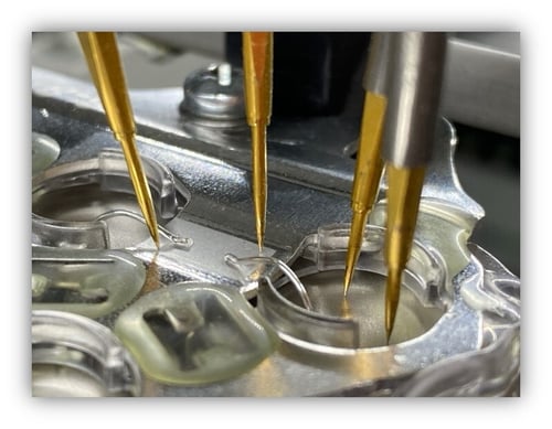 electric probes on interconnect