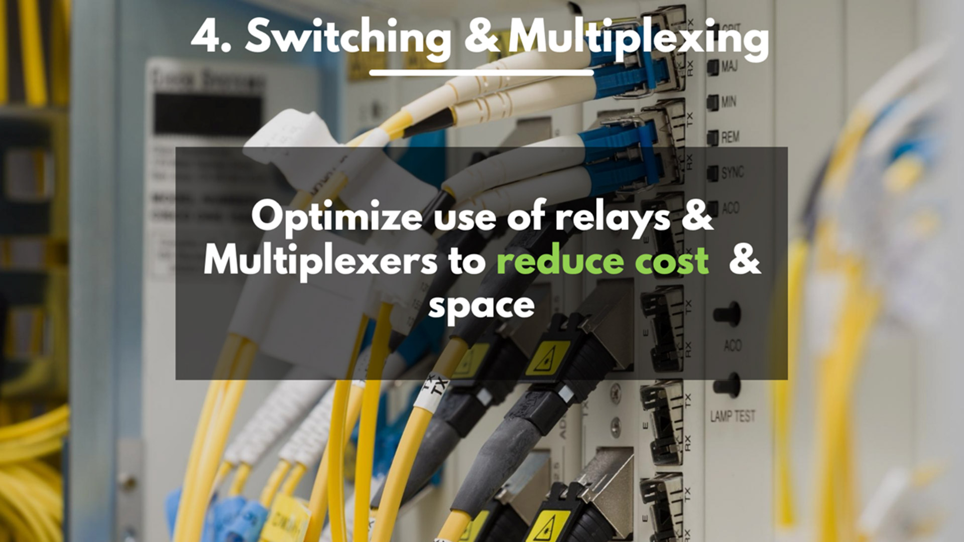 End of Line tester - Switching Multiplexing